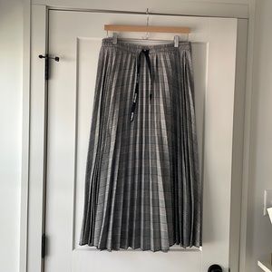 Ottod’Ame Plaid Pleated Ankle Length Skirt